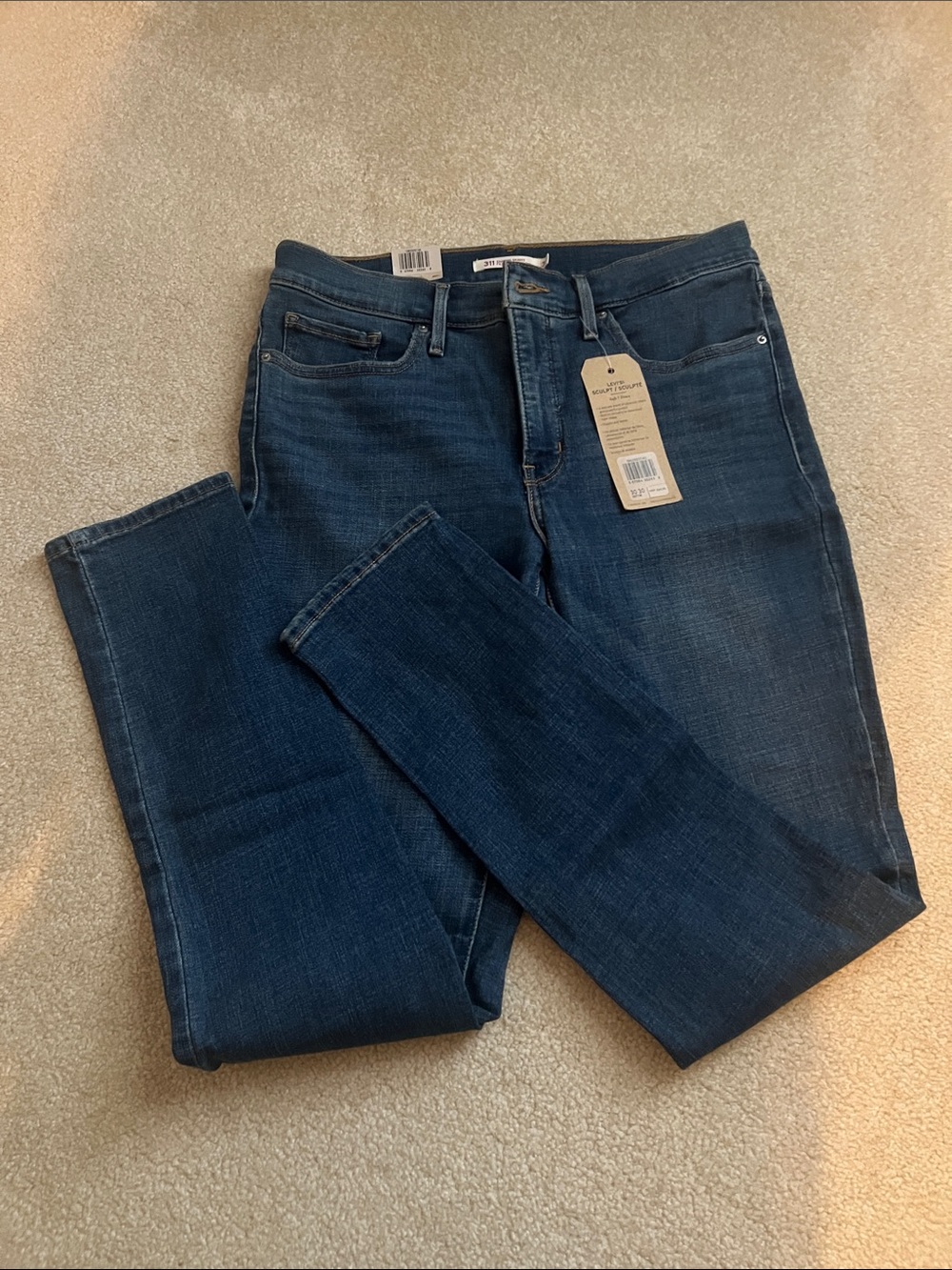 Levi's 311 Shaping Skinny Women's Mid-Dark Blue Jeans Size w30 l30